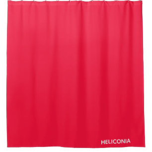 Heliconia red color name shower curtain