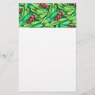 Heliconia tropical floral stationery