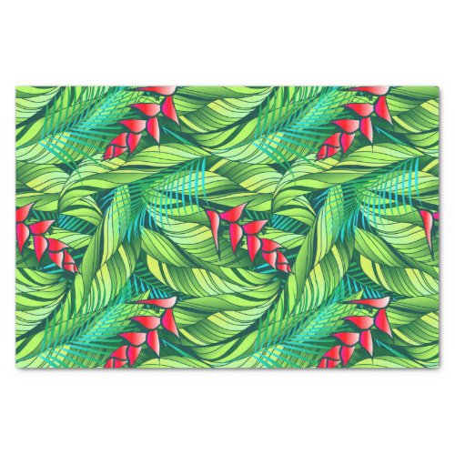 Heliconia tropical floral tissue paper