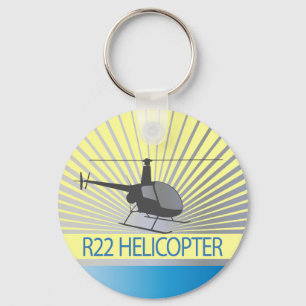 Helicopter Aircraft Keychain