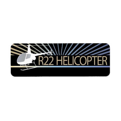 Helicopter Aircraft Label