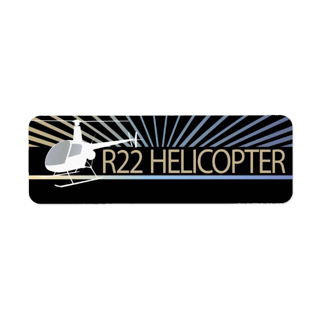 Helicopter Aircraft Label (Front)