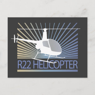 Helicopter Aircraft Postcard