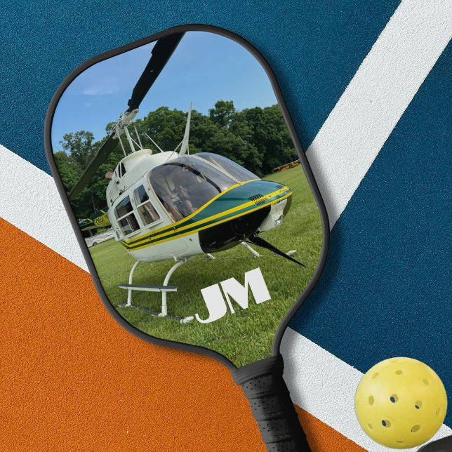 Helicopter Airplane Photo, Aviation, Personalized Pickleball Paddle (Creator Uploaded)