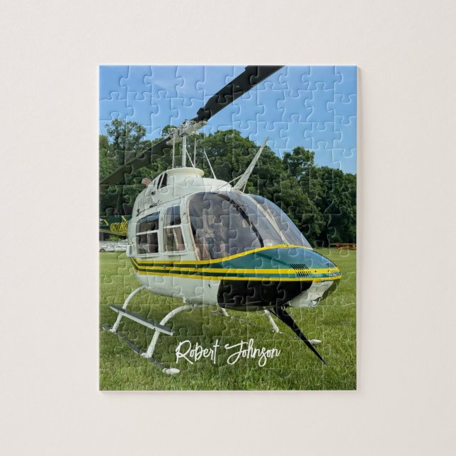 Helicopter Airplane Photo,Game Night,Personalized Jigsaw Puzzle (Vertical)