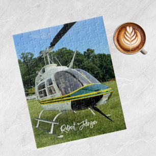 Helicopter Airplane Photo,Game Night,Personalized Jigsaw Puzzle