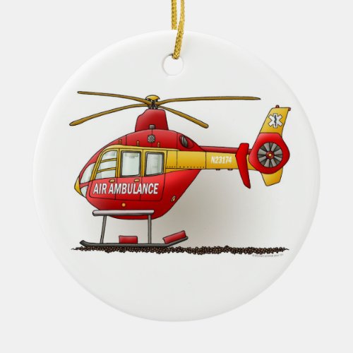 Helicopter Ambulance Air Ambulance Ornament