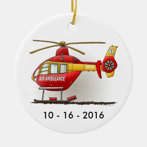 Helicopter Ambulance Air Ambulance Ornament