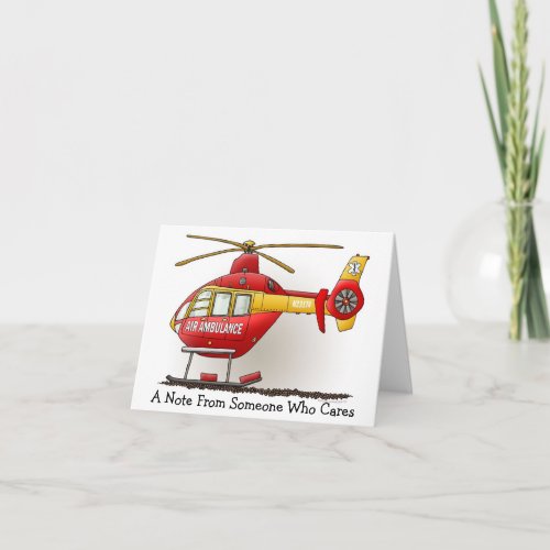 Helicopter Ambulance Note Card