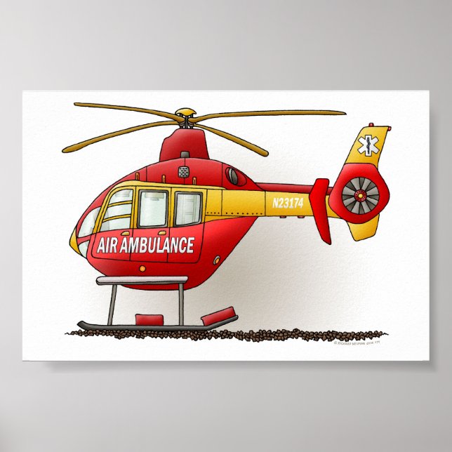 Helicopter Ambulance Poster (Front)