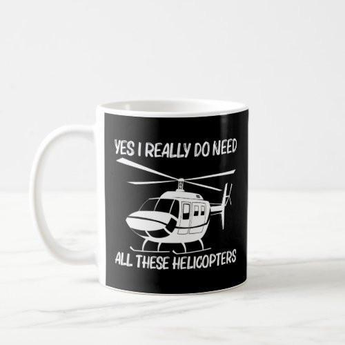 Helicopter Art For Men Women Aircraft Chopper  Coffee Mug