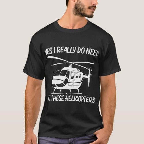 Helicopter Art For Men Women Aircraft Chopper  T_Shirt