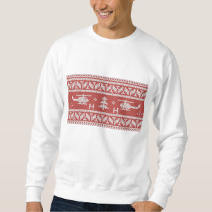 Helicopter Aviation Christmas Pattern Sweatshirt