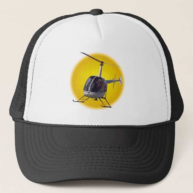Helicopter Baseball Caps Helicopter Trucker Hat (Front)