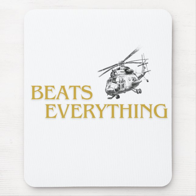 Helicopter beats everything mouse pad (Front)