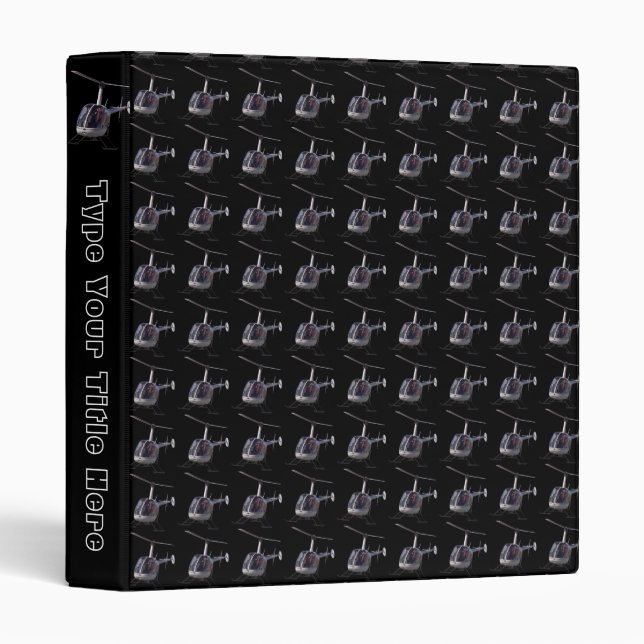 Helicopter Binder Cool Helicopter Book Binders (Front/Spine)