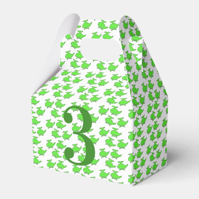 Helicopter Birthday Party  Favor Boxes (Front Side)