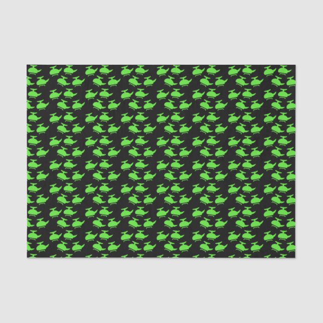 Helicopter Birthday Party Tissue Paper (Front)