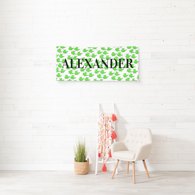 Helicopter Birthday Simple Name Banner (Insitu)