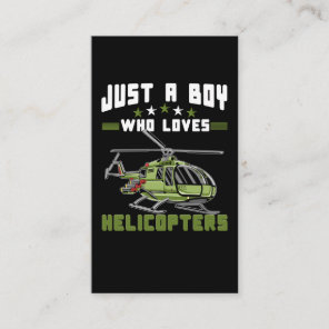 Helicopter Boy Future Pilot Business Card