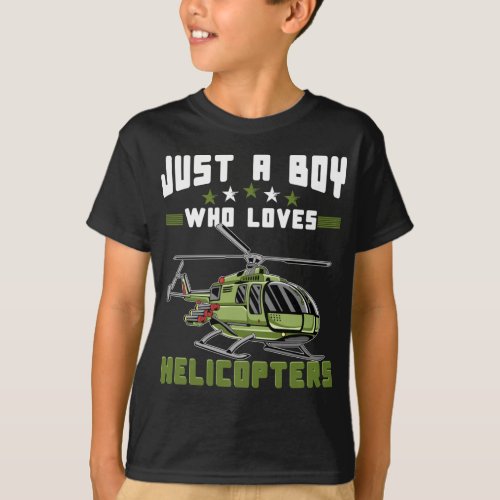 Helicopter Boy Future Pilot T_Shirt
