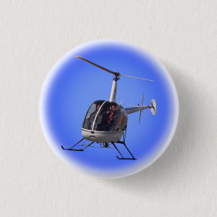 Helicopter Button / Pin Cool Helicopter Button