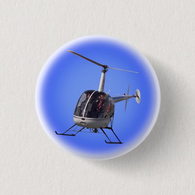 Helicopter Button / Pin Cool Helicopter Button (Front)