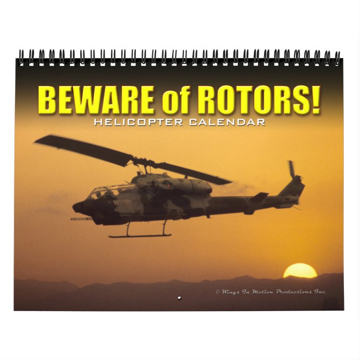 Helicopter Calendar Zazzle