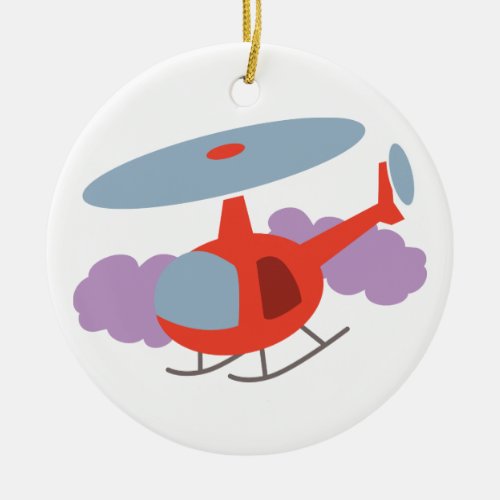 Helicopter Ceramic Ornament