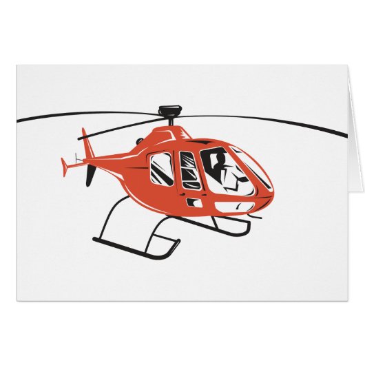 Helicopter Chopper Retro Cards (Front Horizontal)