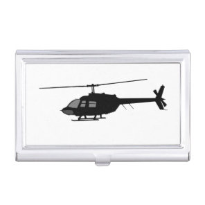 Helicopter Chopper Silhouette Customize Color Case For Business Cards