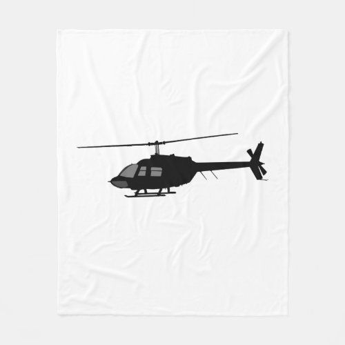 Helicopter Chopper Silhouette Customize Color Fleece Blanket