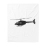 Helicopter Chopper Silhouette Customize Color Fleece Blanket