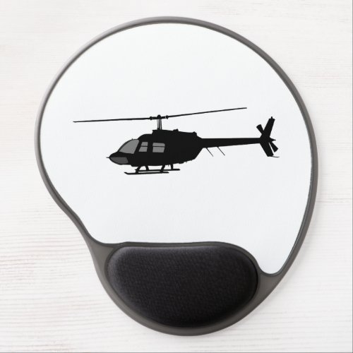 Helicopter Chopper Silhouette Customize Color Gel Mouse Pad