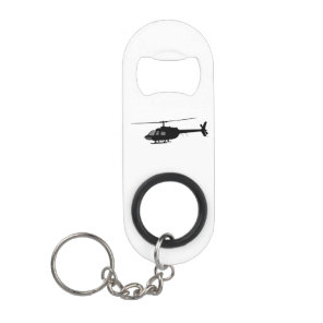 Helicopter Chopper Silhouette Customize Color Keychain Bottle Opener