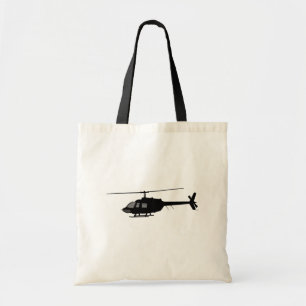 Helicopter Chopper Silhouette Customize Color Tote Bag