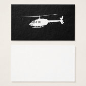 Helicopter Chopper Silhouette Flying Black (Front & Back)