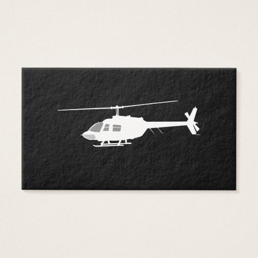 Helicopter Chopper Silhouette Flying Black (Front)