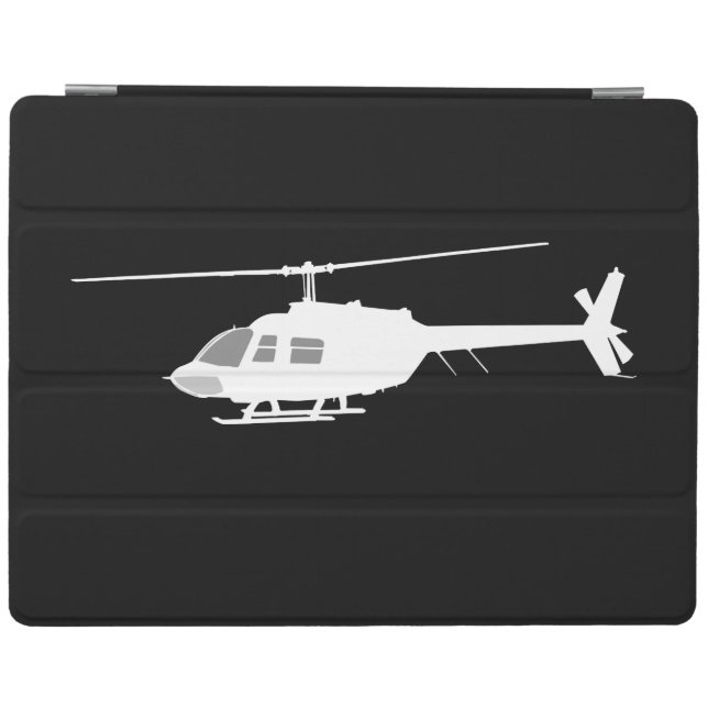 Helicopter Chopper Silhouette Flying Black iPad Smart Cover (Horizontal)