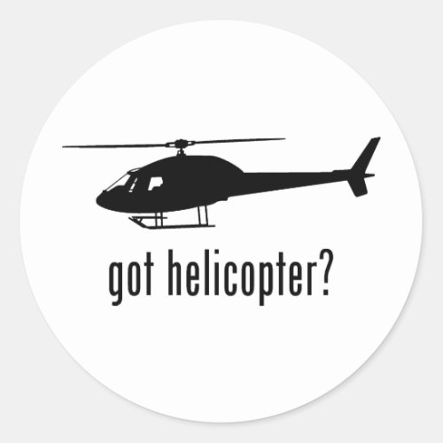Helicopter Classic Round Sticker