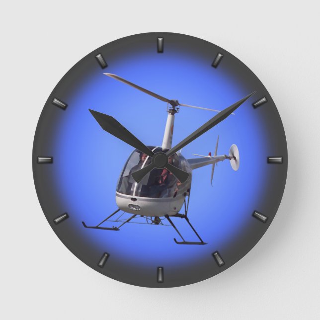 Helicopter Clock Flying Helicopter Wall Clock Gift (Front)