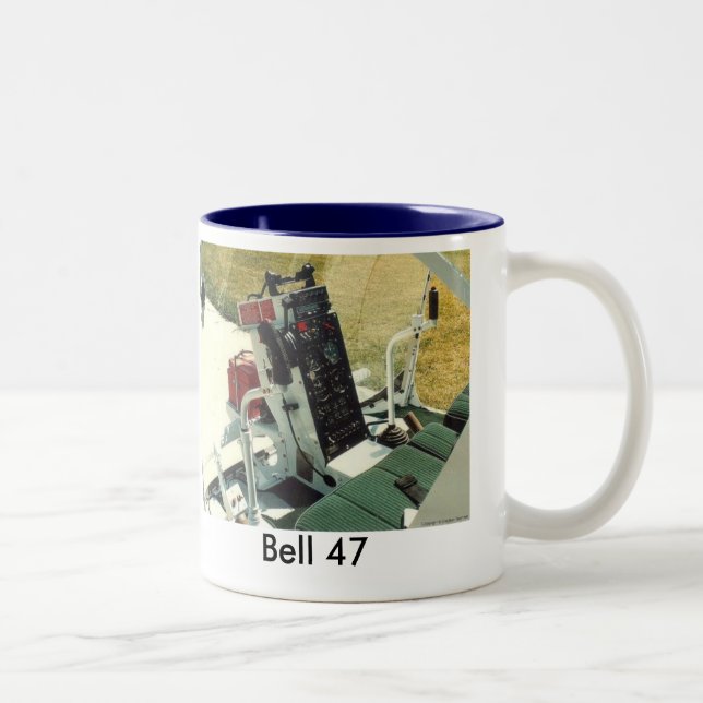 Helicopter cockpit Two-Tone coffee mug (Right)