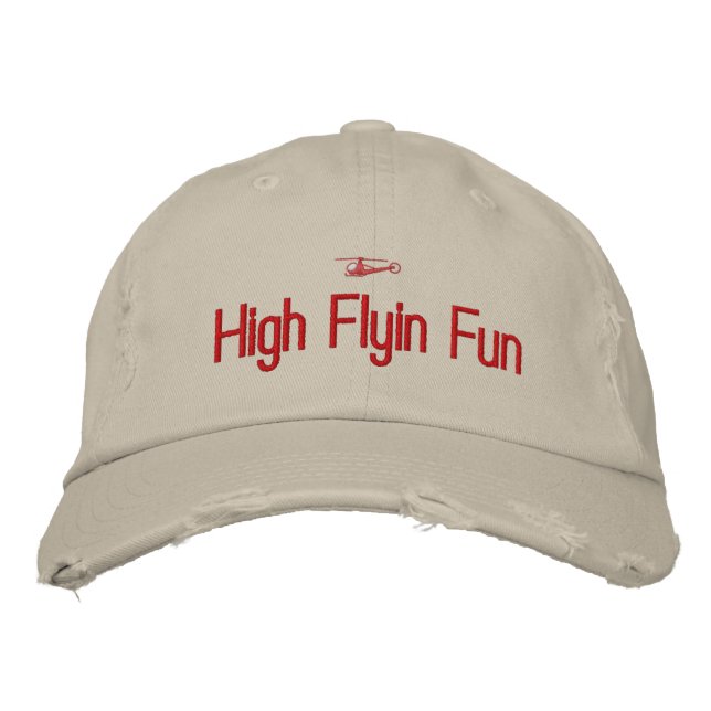 Helicopter Embroidered Hat (Front)