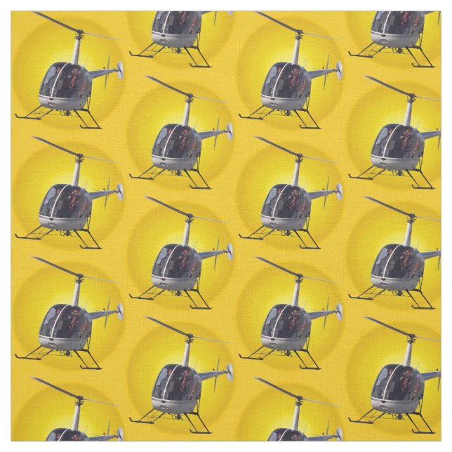 Helicopter Fabric Flying Helicopter Custom Fabric (Swatch)