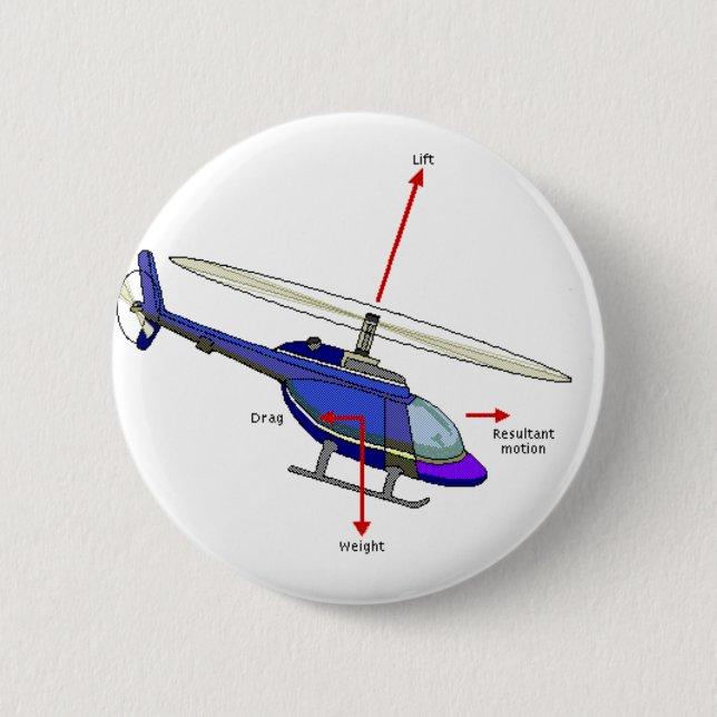 Helicopter Flight Diagram Button (Front)