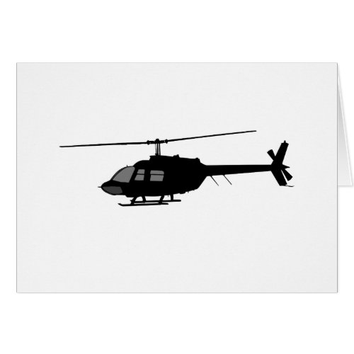 Helicopter Flying Silhouette Customize Color