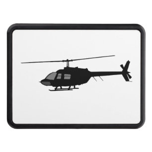 Helicopter Flying Silhouette Customize Color Hitch Cover