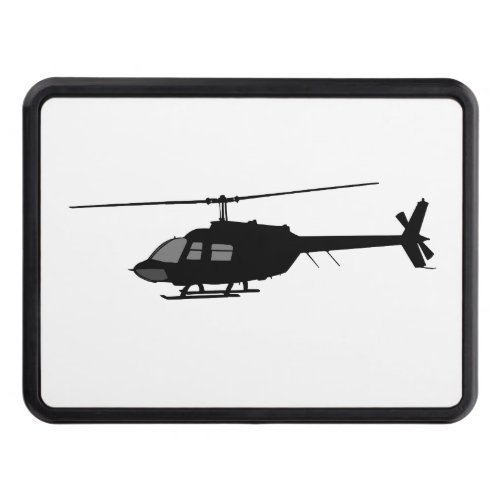 Helicopter Flying Silhouette Customize Color Hitch Cover