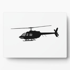 Helicopter Flying Silhouette Customize Color Plaque