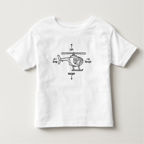 Helicopter Four Forces Illustration Toddler T_shirt